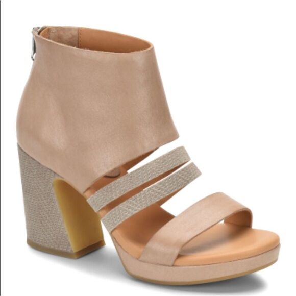 Kork-Ease Hickland Sandals block heel leather ankle bootie size 8 - Picture 1 of 10